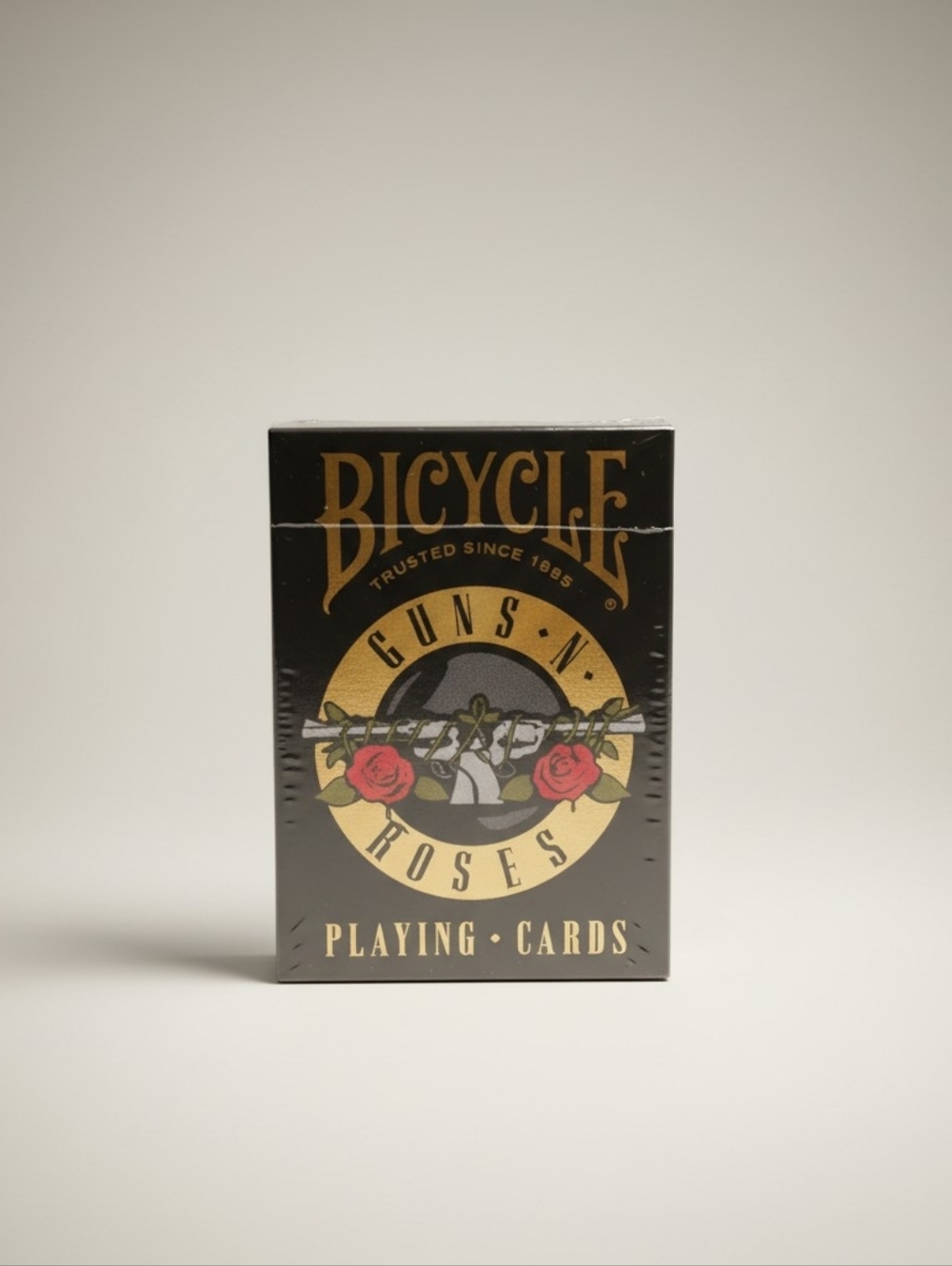 Bicycle Guns N' Roses Playing Cards - Black & Gold with Red Accents
